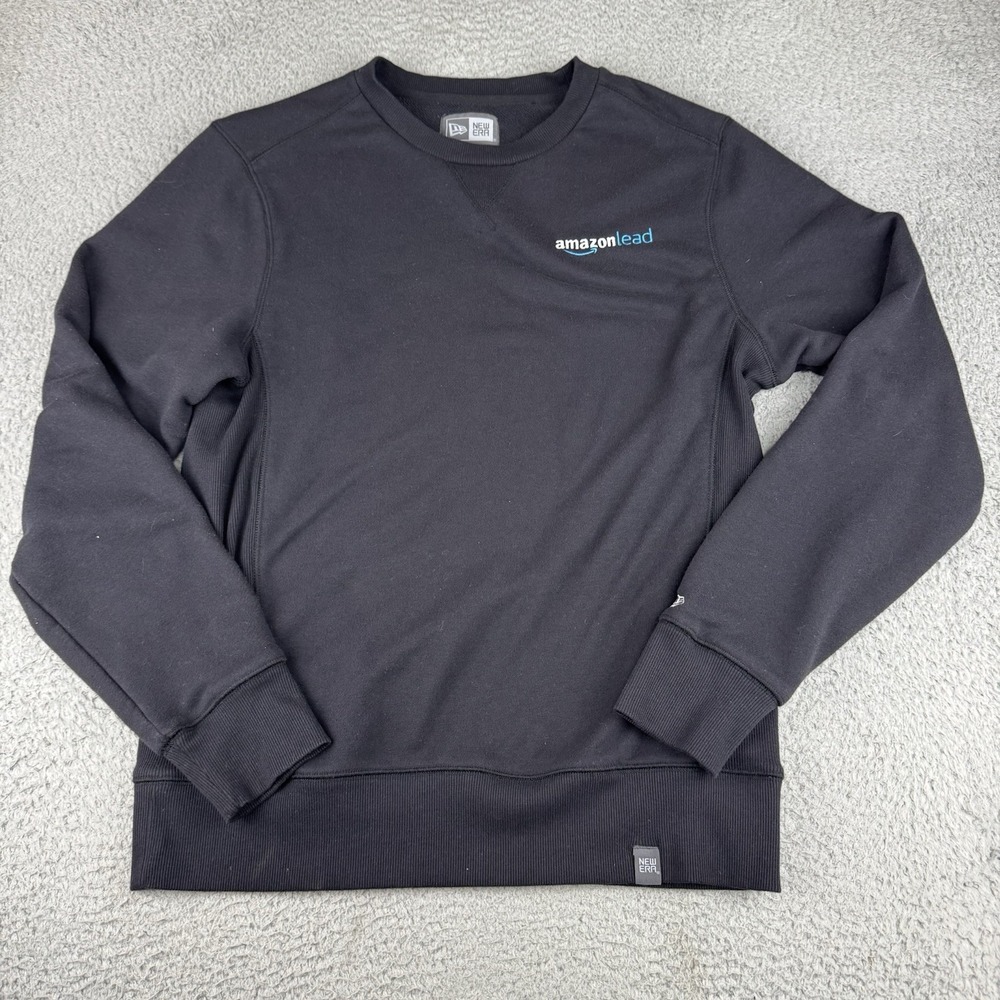 new era crewneck sweater Black amazon lead Men's Size Medium Pullover Workwear